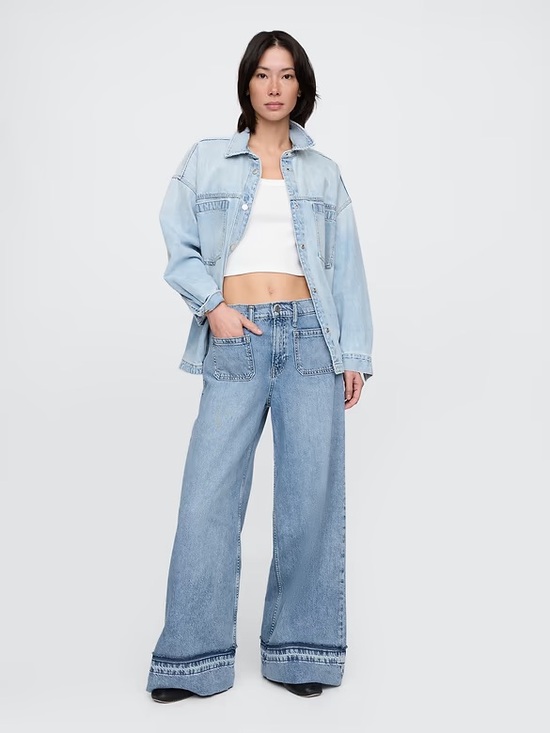 GAP Denim - Gap Jeans Womens 28 6 Regular Baggy Mid Rise Raw Hem